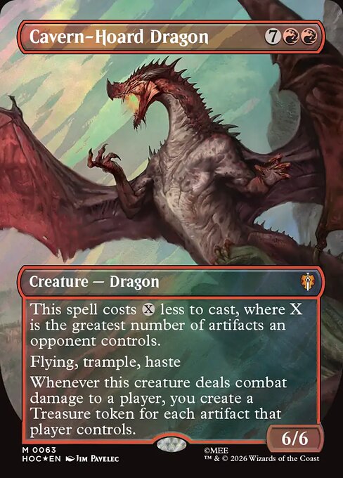 Cavern-Hoard Dragon (Borderless) (Surge Foil) - HOC - 63