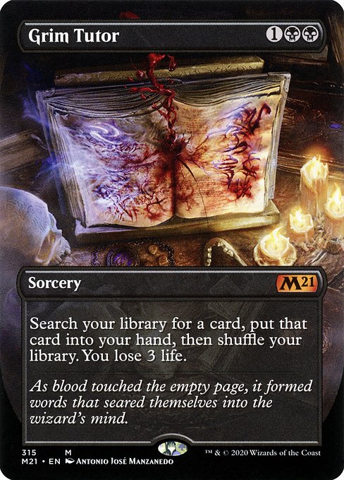 Grim Tutor (Alternate Art) - M21 - 315