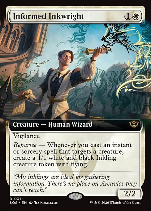 Informed Inkwright (Extended Art) (Foil) - SOS - 311